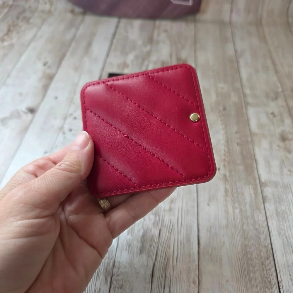Yves Saint Laurent Red Quilted Compact Mirror